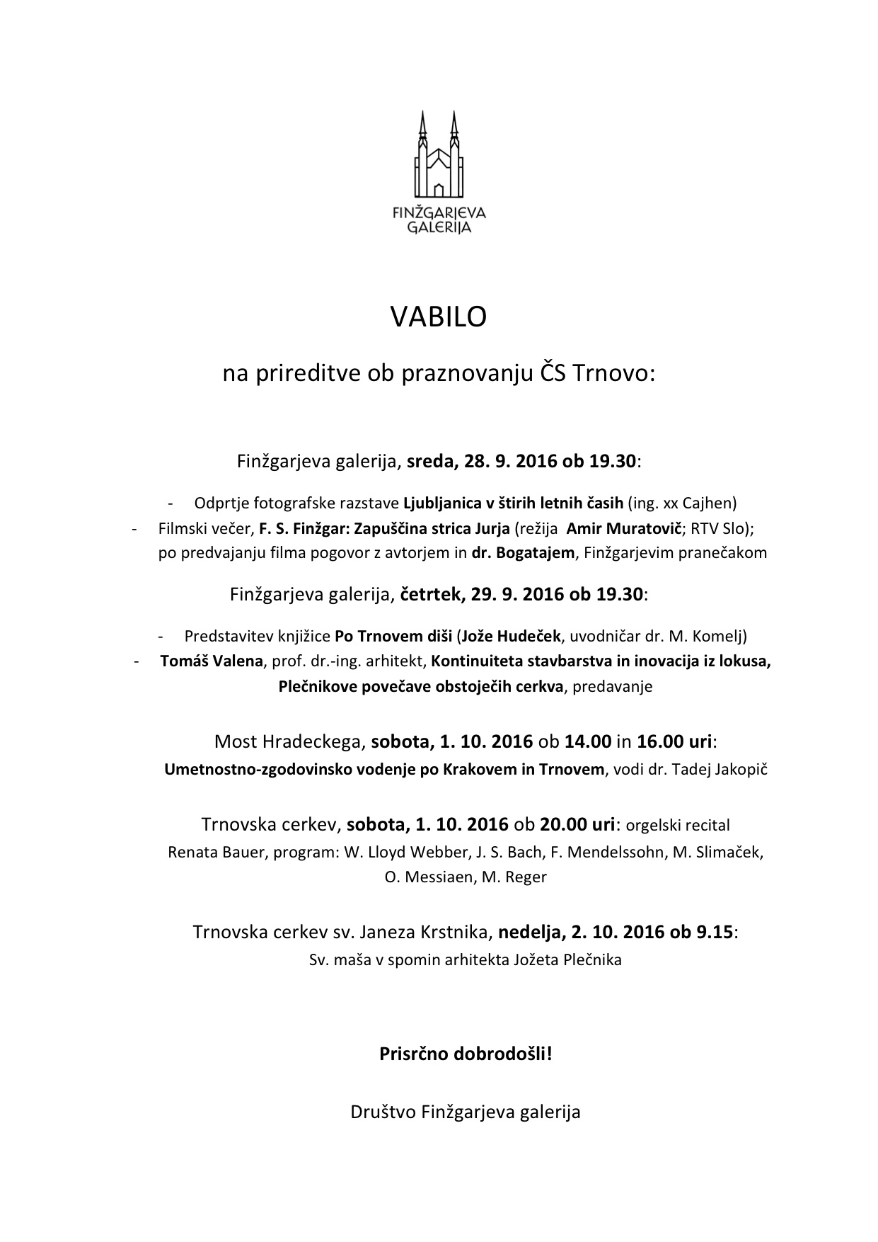 raznik četrtne skupnosti Trnovo - Finžgarjeva galerija