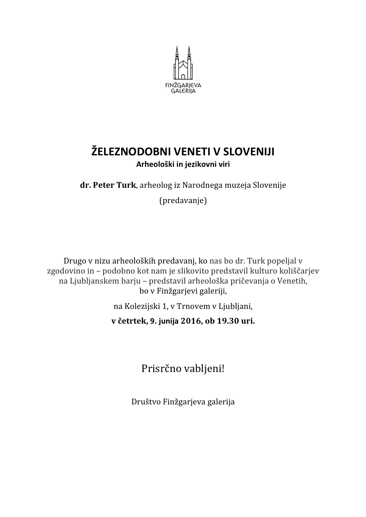 Finžgarjeva galerija - zeleznodobni Veneti v Sloveniji